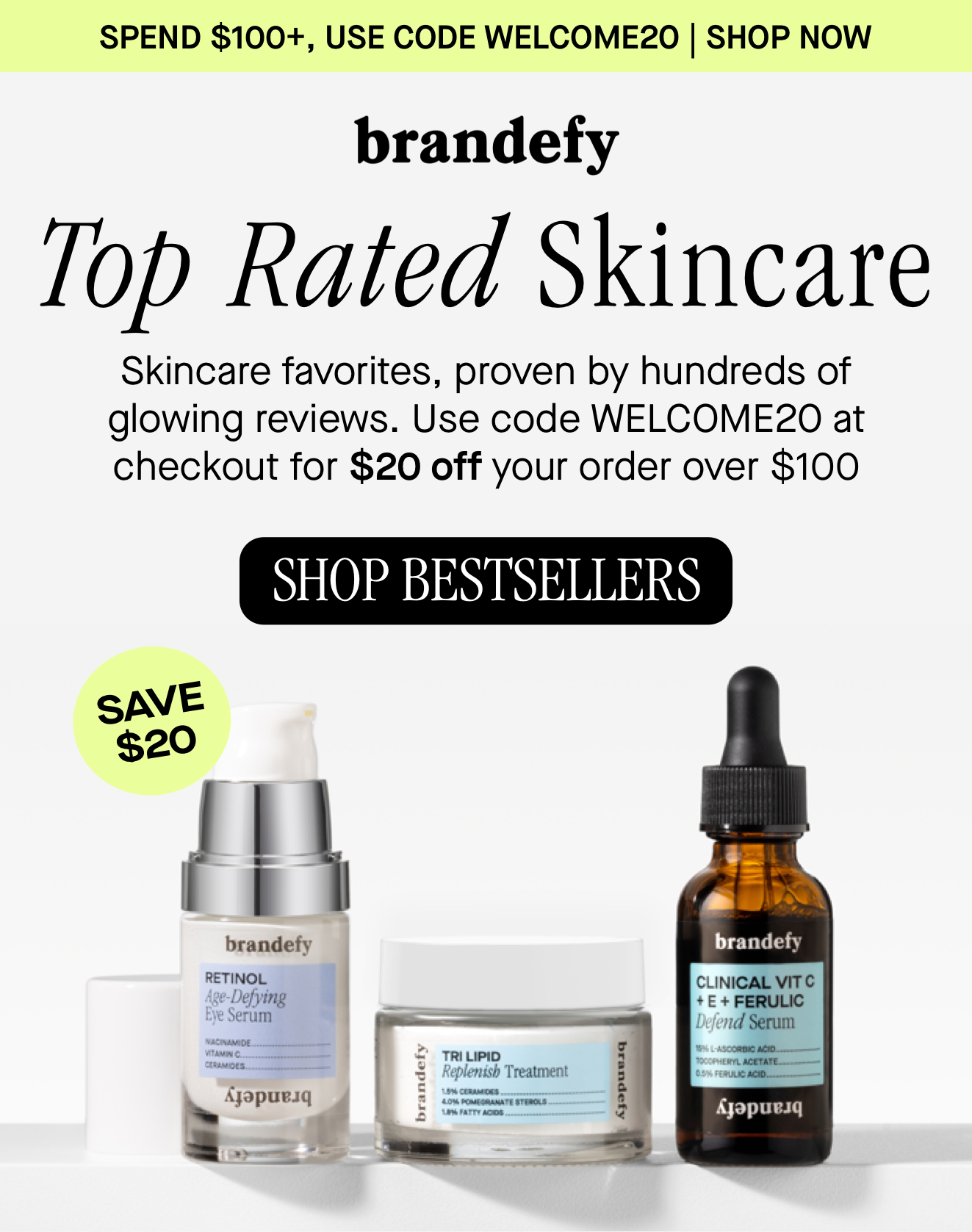 Top Rated Skincare. These top-rated skincare picks have earned their status with hundreds of glowing reviews to prove it. Top Rated Skincare. These top-rated skincare picks have earned their status with hundreds of glowing reviews to prove it.
