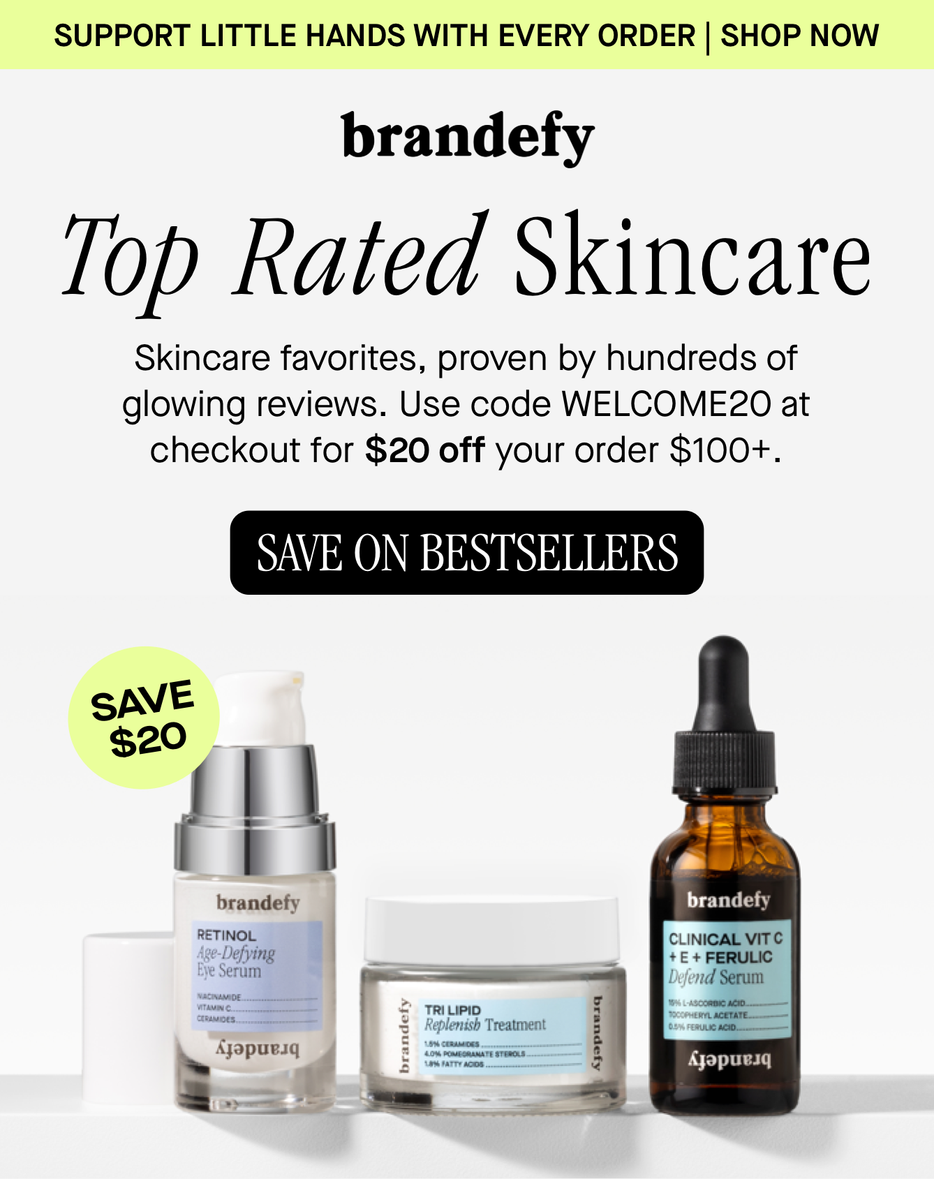 Top Rated Skincare. These top-rated skincare picks have earned their status with hundreds of glowing reviews to prove it. Top Rated Skincare. These top-rated skincare picks have earned their status with hundreds of glowing reviews to prove it.