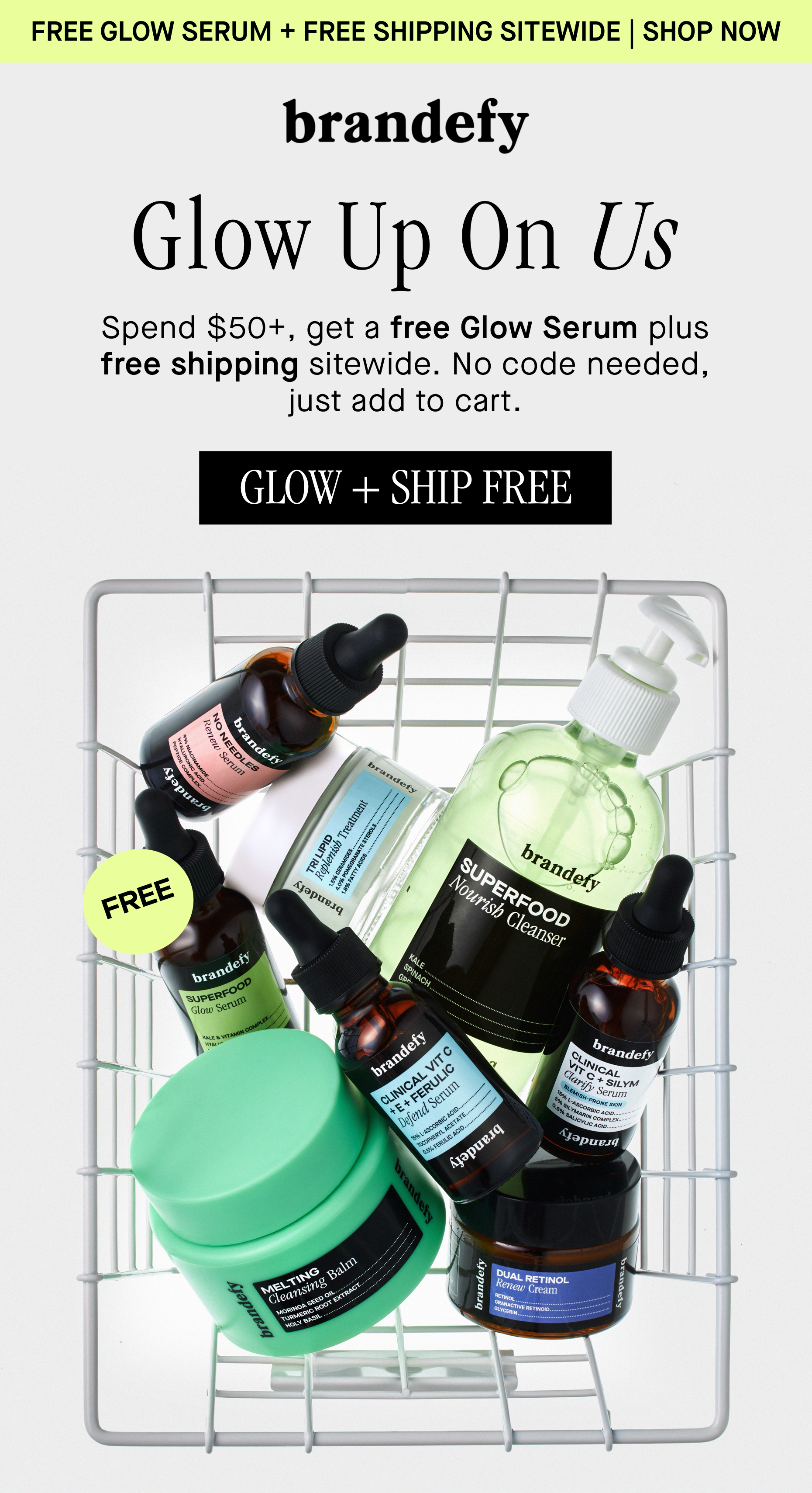 Free glow serum 