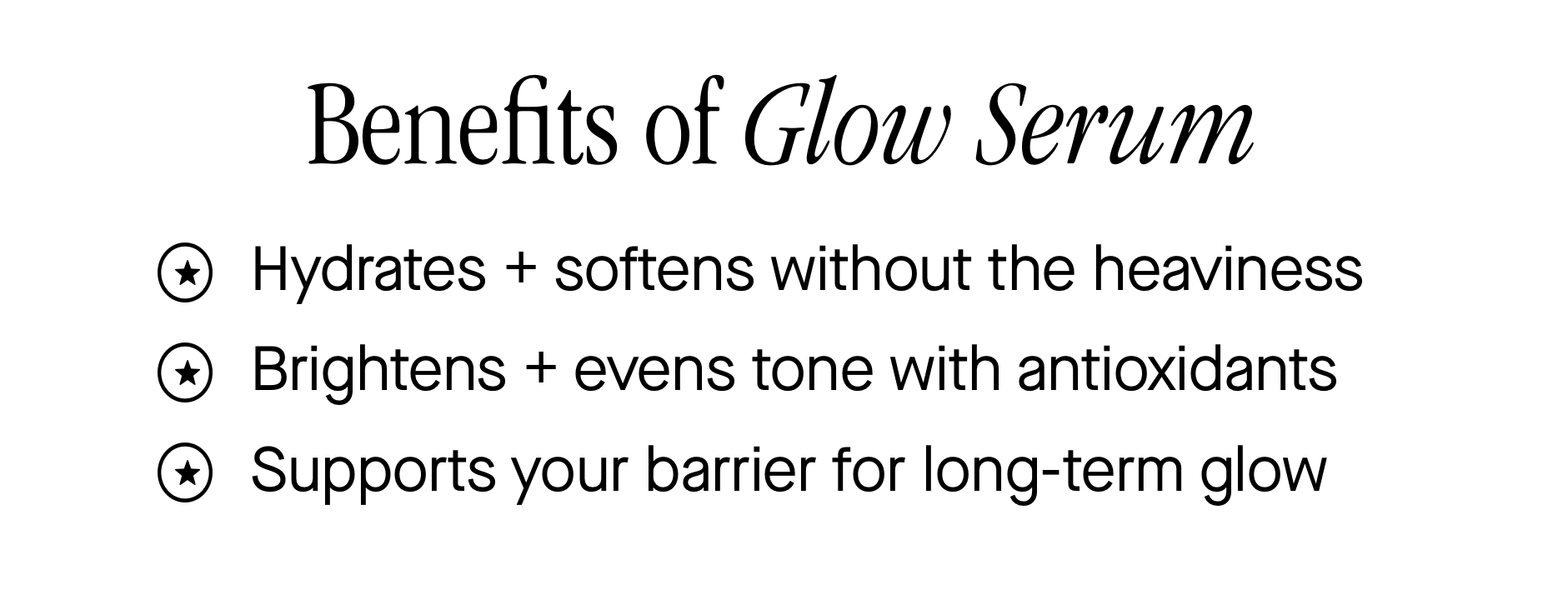 Benefits of glow serum 
