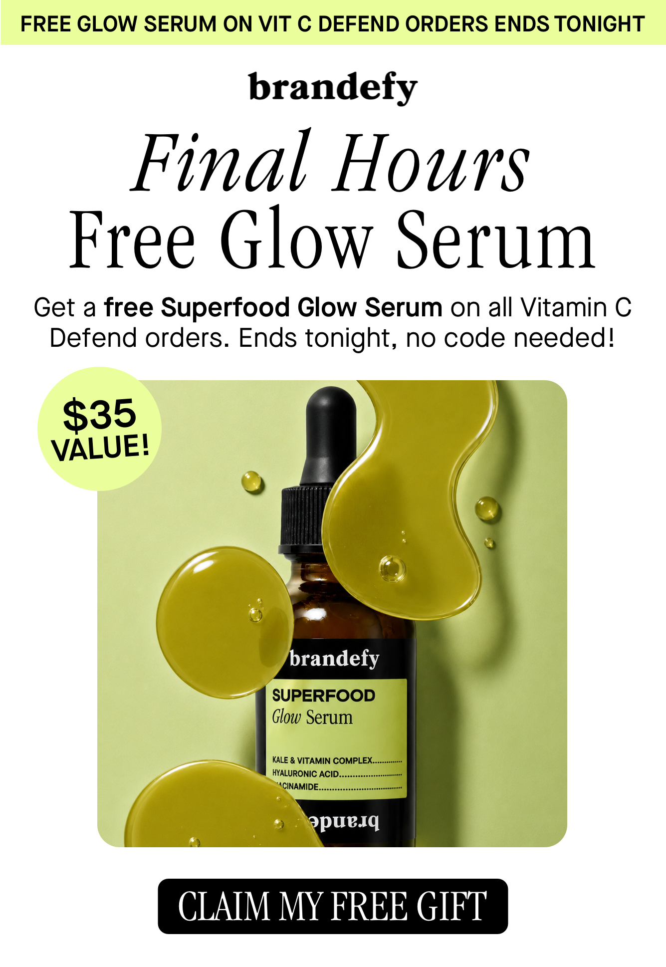 Final Hours Free Glow Serum