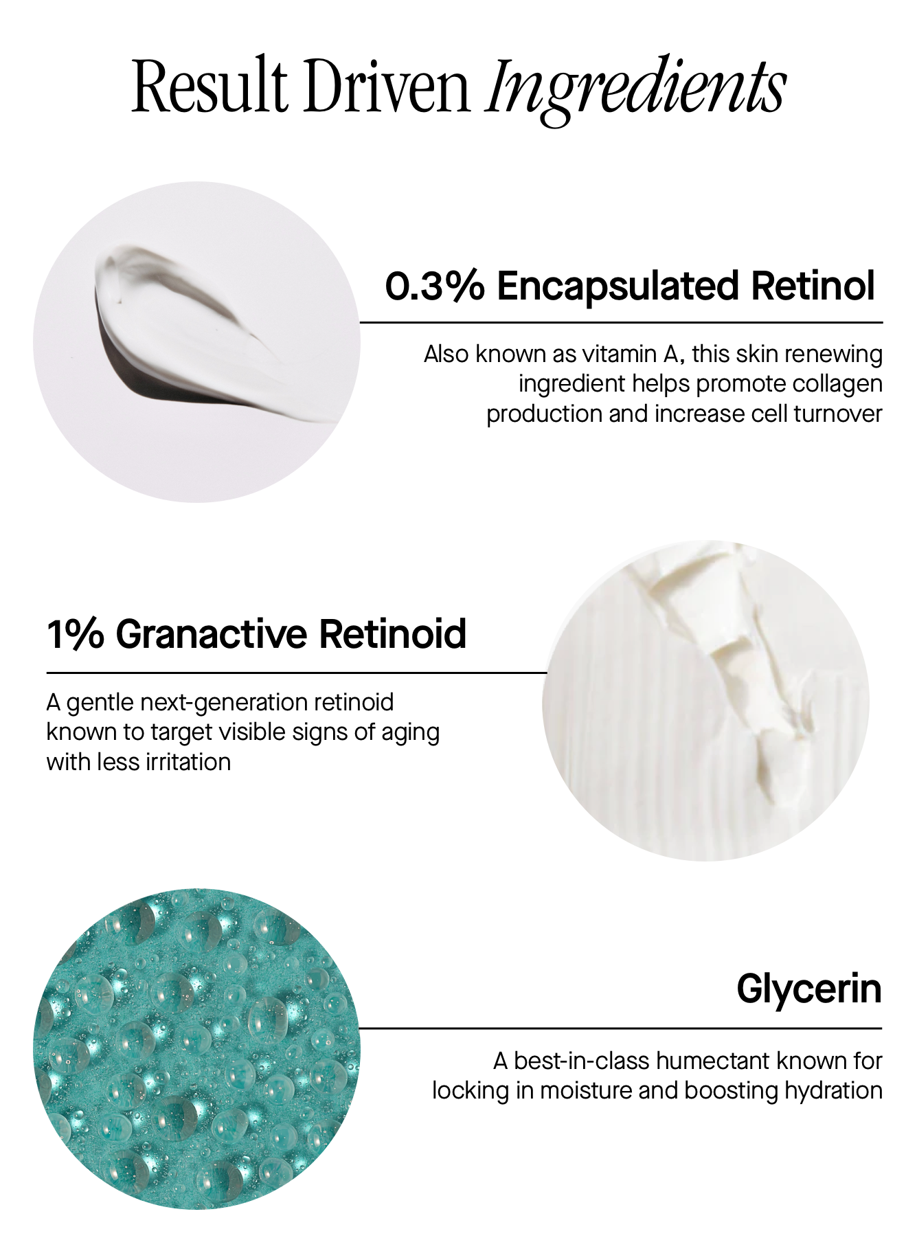 Result Driven Ingredients