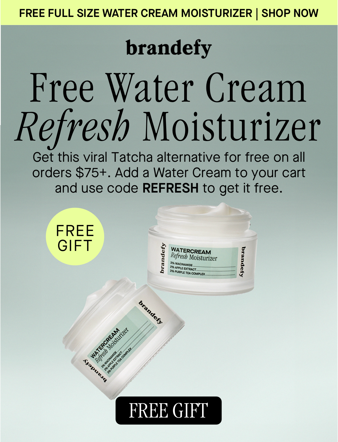 Free Water Cream Refresh Moisturizer 