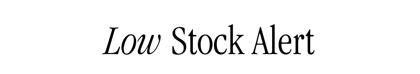 Low Stock Alert