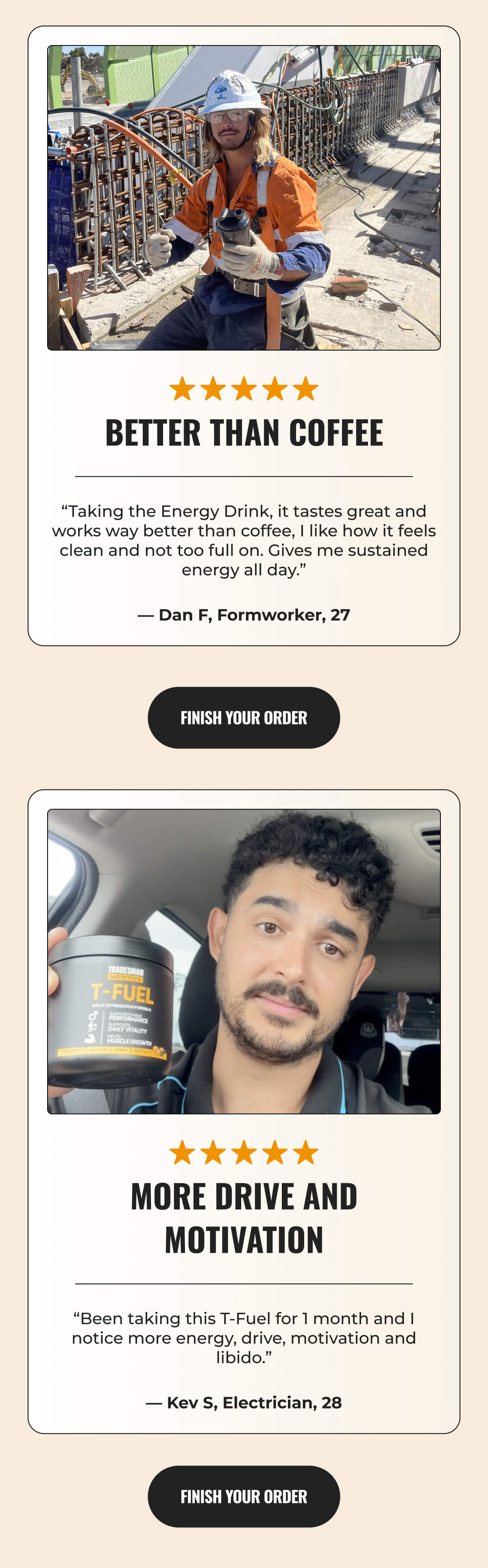 FINISH YOUR ORDER