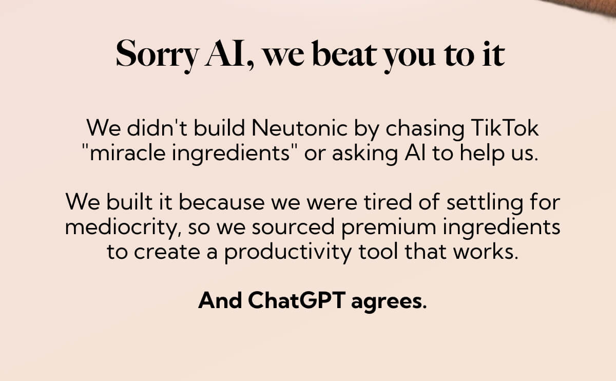 Sorry AI, we beat you to it