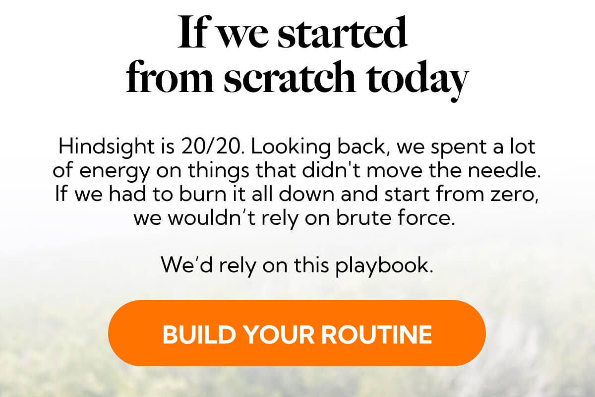 If we started  from scratch today