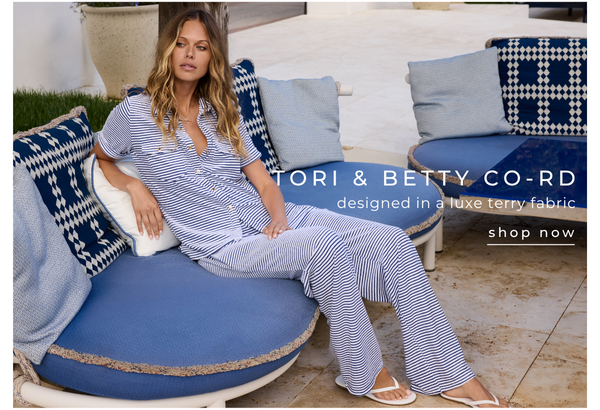 Tori & Betty Navy Stripe