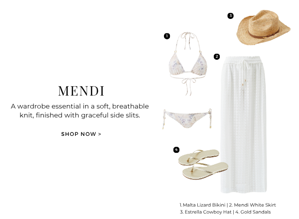Mendi White Skirt