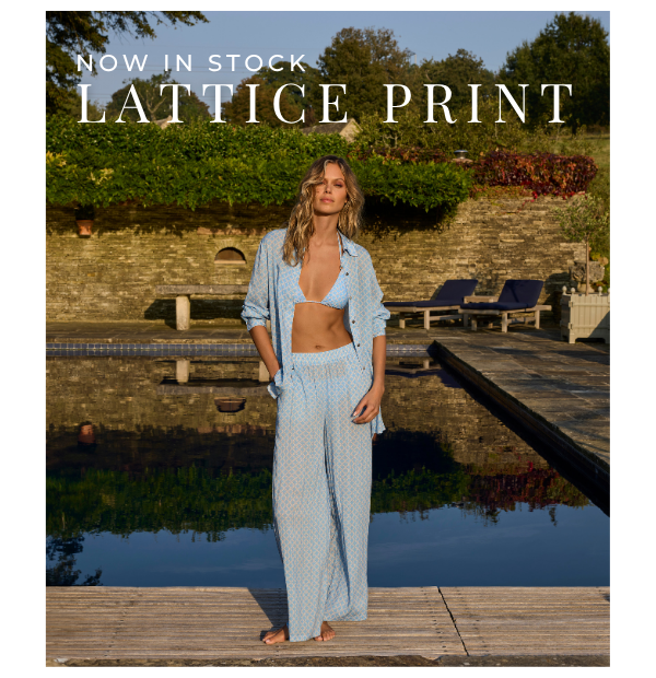Lattice print beachwear