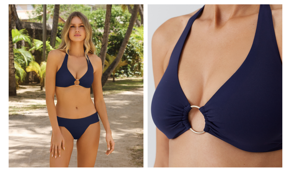 Brussels Navy Bikini Top