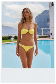 Model wears Istanbul Yellow Bikini