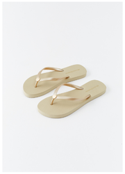 Gold Rubber Flip Flops