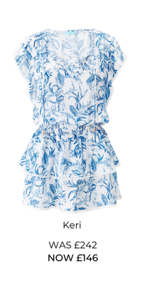 Keri Blue Leaf Dress