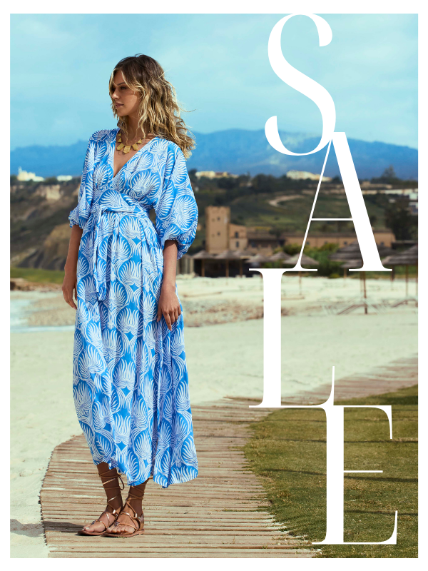 Sale - Model wears the Cecilia Lotus Dress