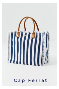 Cap Ferrat Navy Nautical Tote