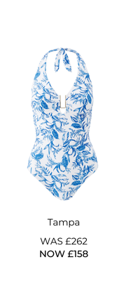 Tampa Blue Leaf Swimsuit