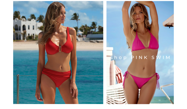 Shop Pink Swim - model wears Key West Pink Bikini