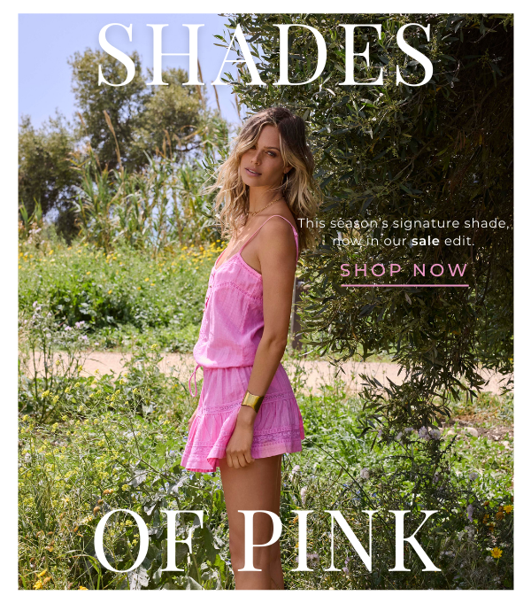 Shades of Pink - model wears the Kelly Pink Dress
