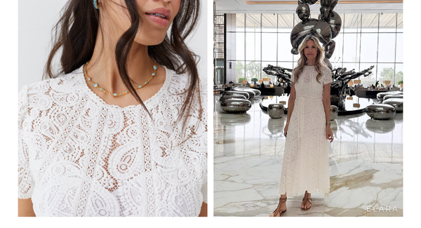 Elara White Dress 