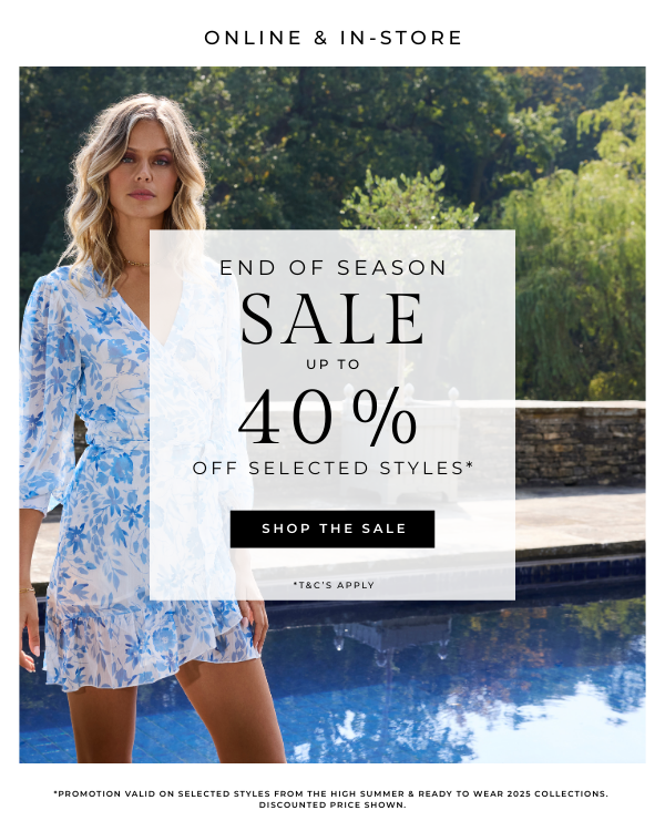 Shop 40% off | End of season sale 