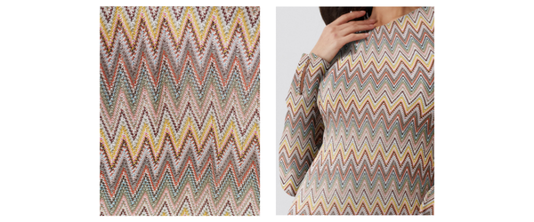 Melissa wears Lily Multi Zigzag Dress