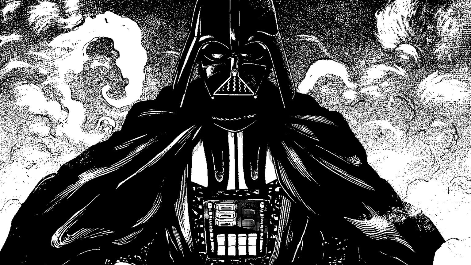 Black-and-white Star Wars manga artwork