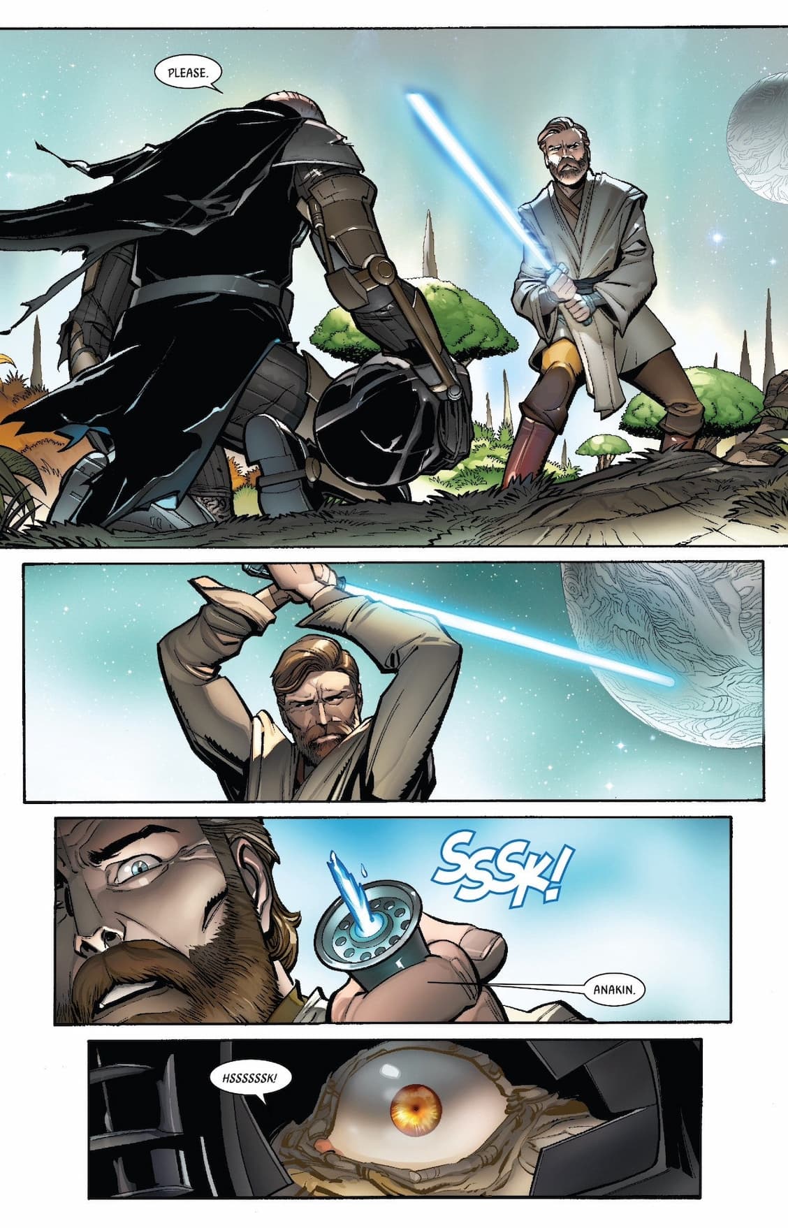 Darth Vader comic panels