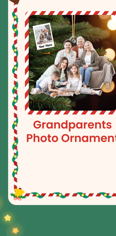 Gift For Grandparents Photo Ornament