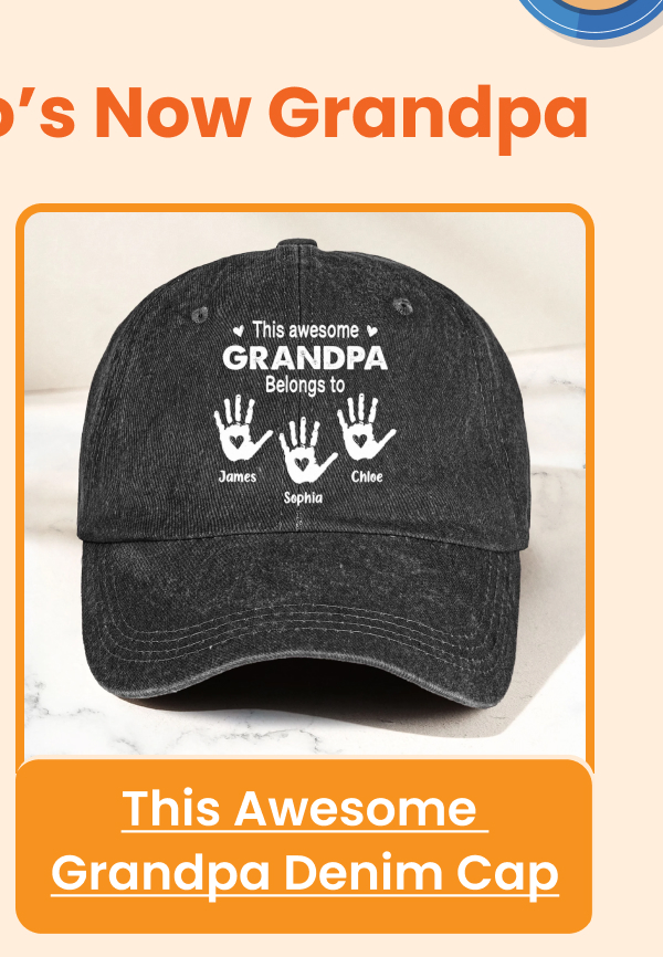 This Awesome Grandpa Distressed Denim Cap