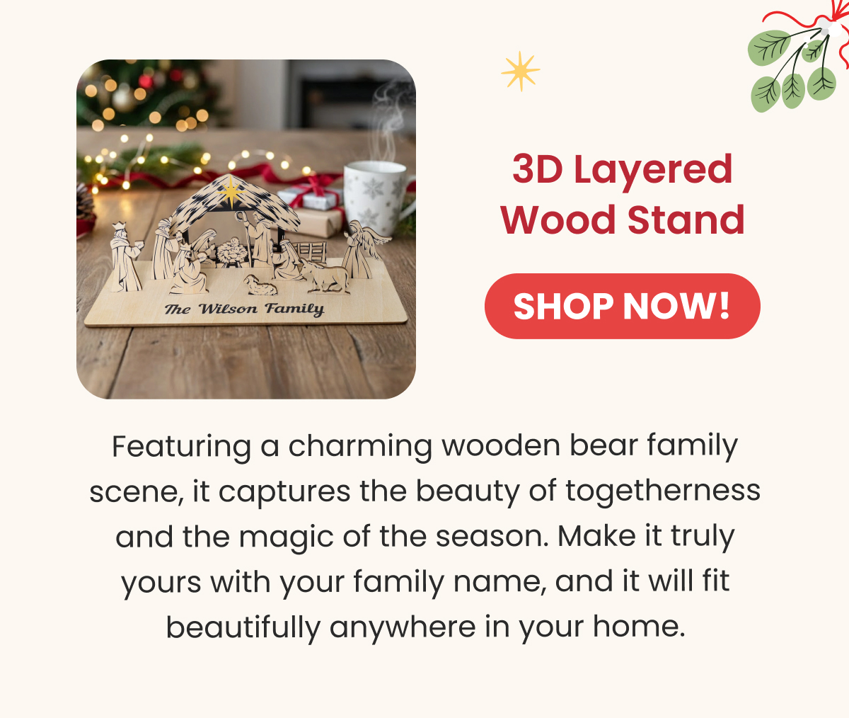 3D Layered Wood Stand