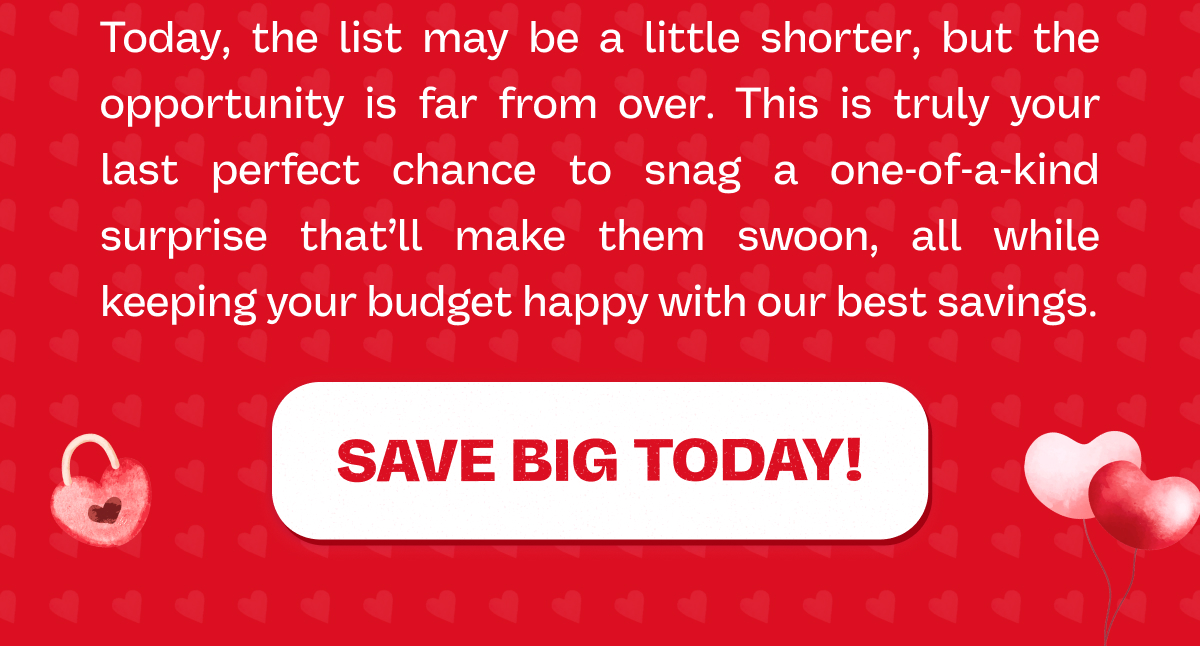 Shop Valentine's Cut-off Sale 