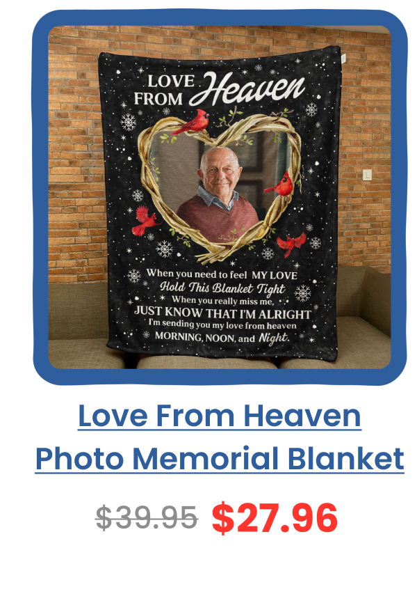 Love From Heaven Photo Memorial Blanket