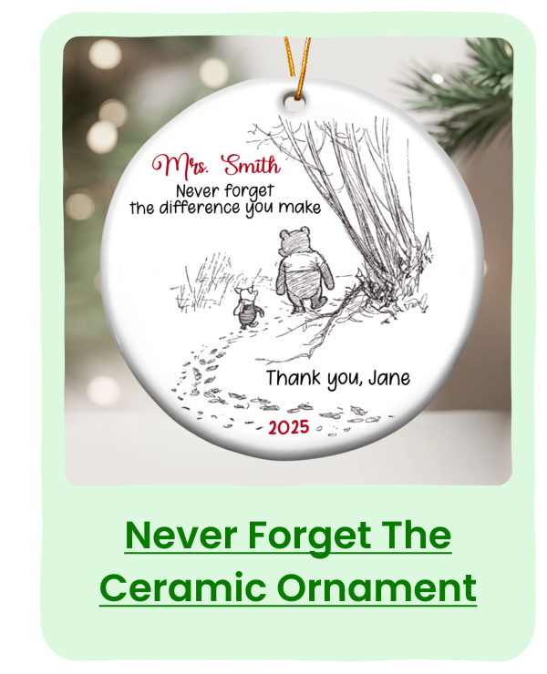 Never Forget The Difference Ceramic Ornament 