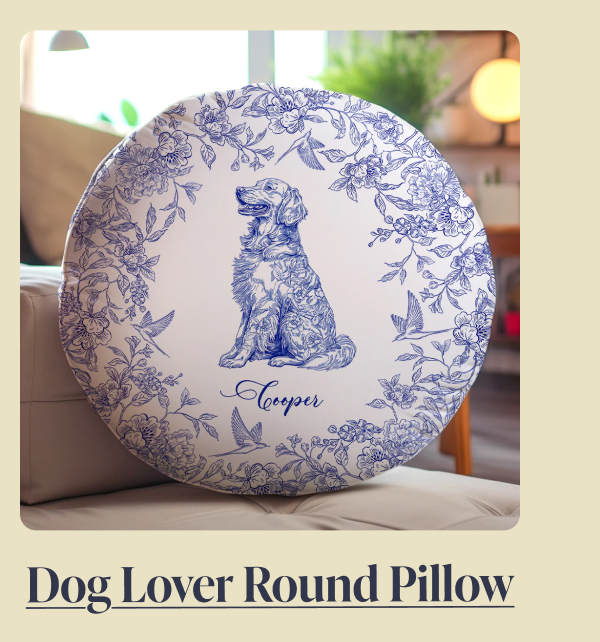 Dog Lover Round Pillow
