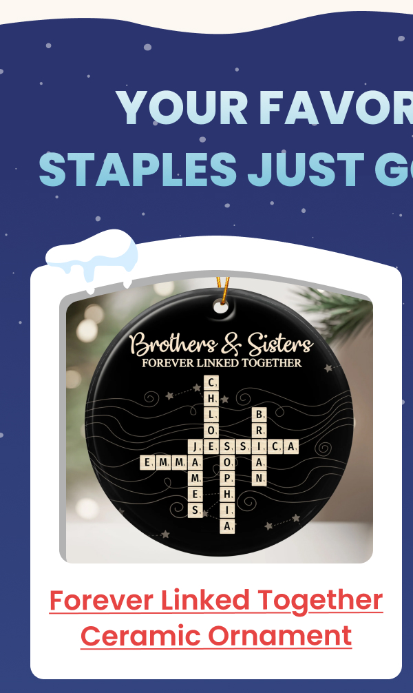 Forever Linked Together Ceramic Ornament