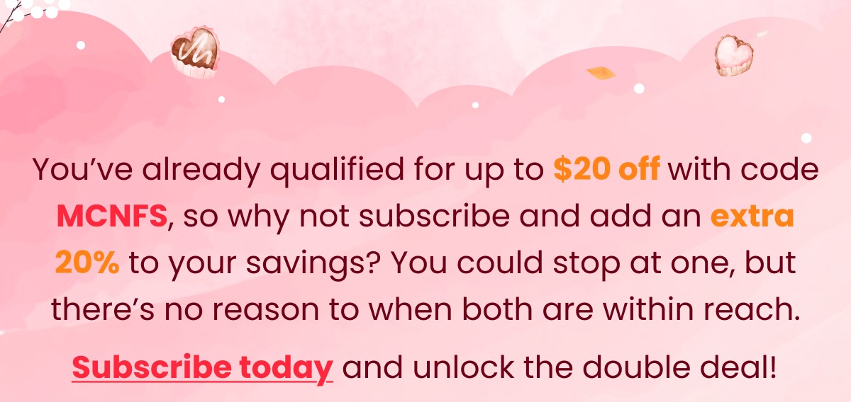 Subscribe to access 20% off!