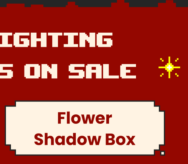 Flower Shadow Box With LED Light