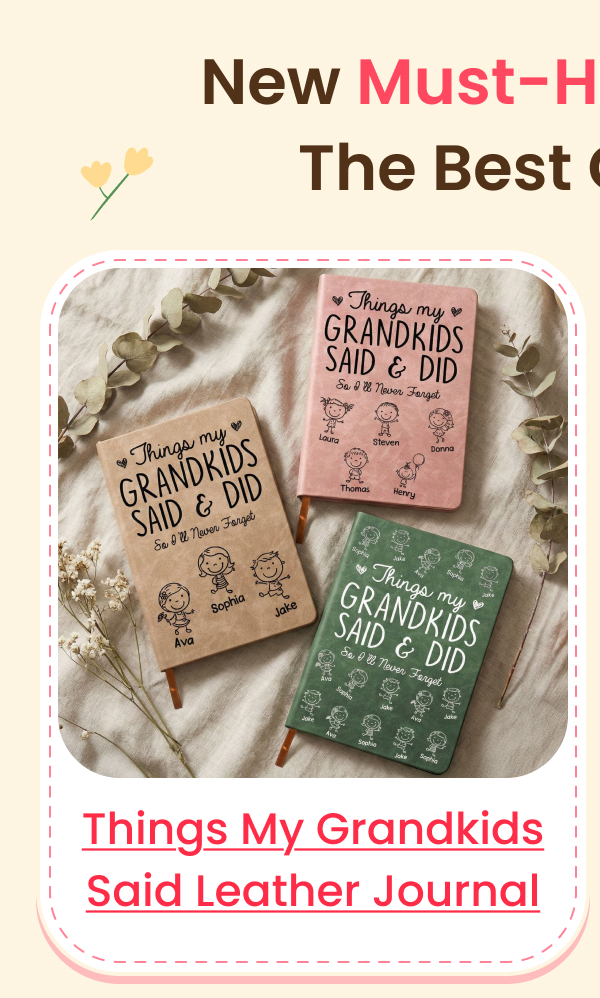 Things My Grandkids Said & Did Leather Journal