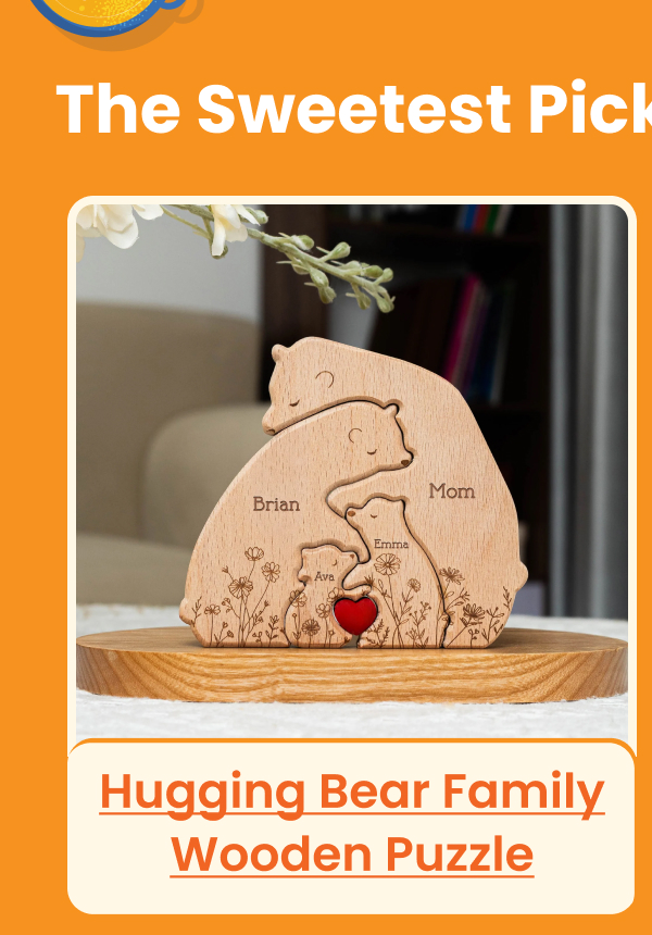 Hugging Bear Family Wooden Puzzle 
