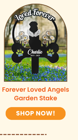 Forever Loved Angels With Paws Metal Garden Stake