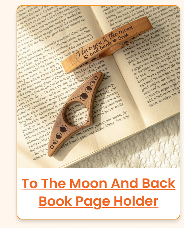 To The Moon And Back Book Page Holder