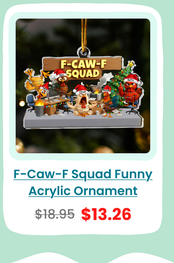 F-Caw-F Squad Funny White Elephant Party Exchange Gift For Coworker Team Acrylic Ornament