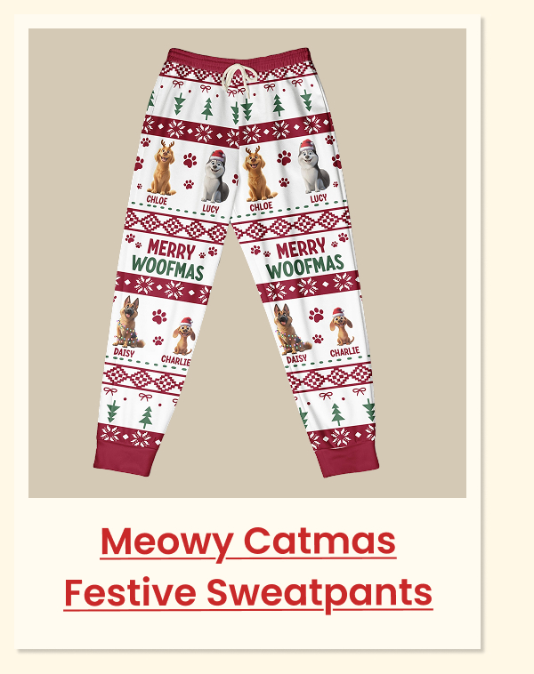 Meowy Catmas Christmas Festive Sweatpants