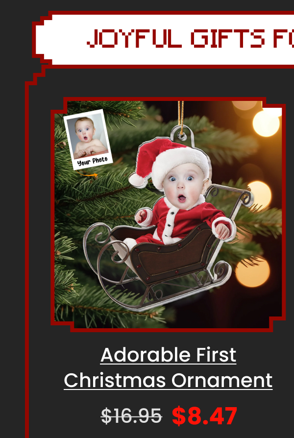  Adorable Newborn Baby First Christmas Ornament