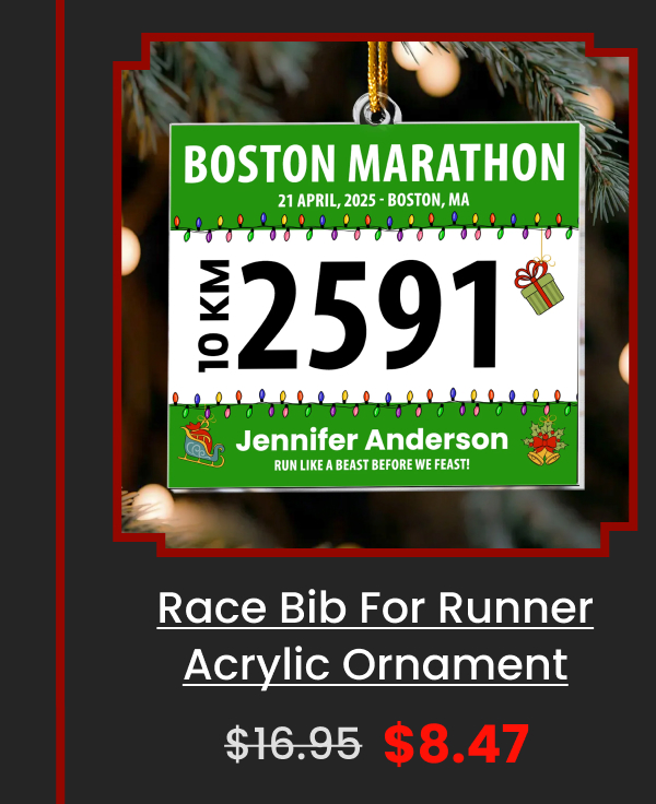Race Bib For Runner Acrylic Ornament