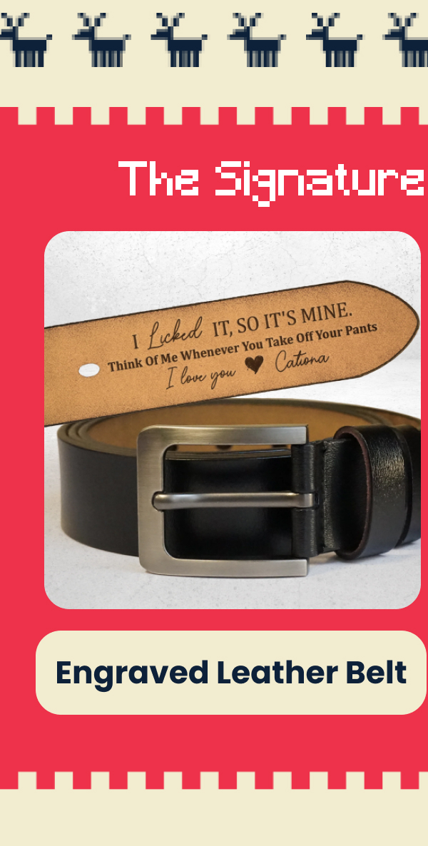 Engraved Leather Belt