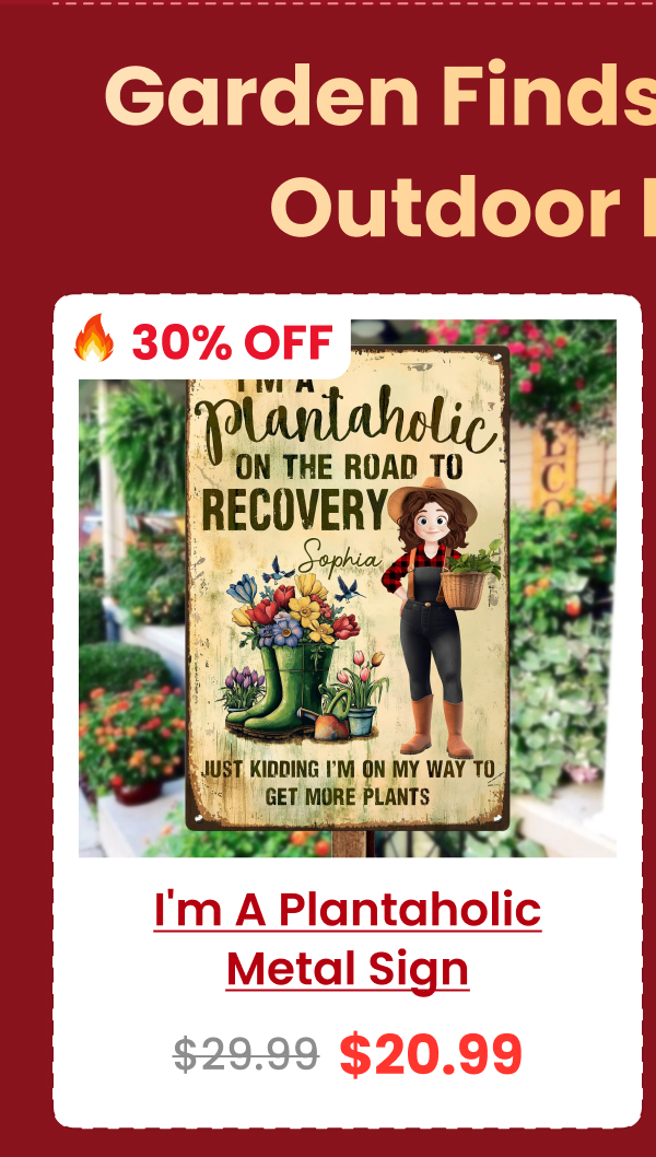 I'm A Plantaholic On The Road To Recovery Metal Sign