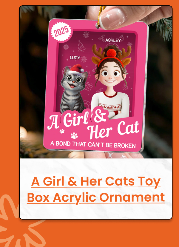 A Girl & Her Cats Has Unbreakable Bond Toy Box Acrylic Ornament