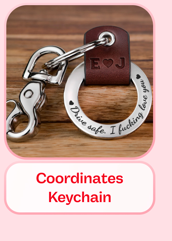 Coordinates Keychain